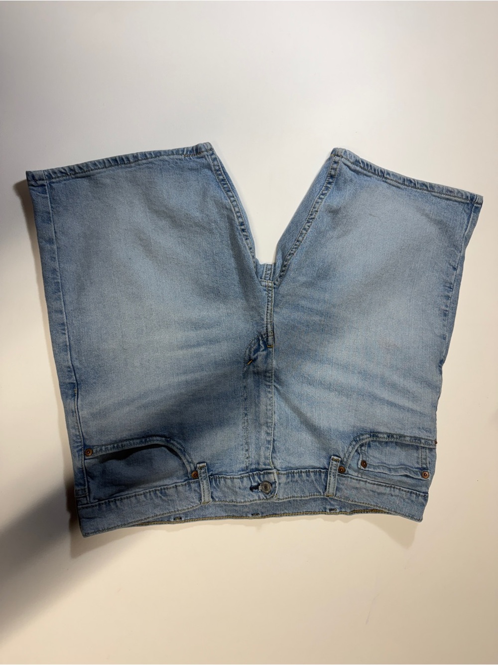 Levi's Light Blue Denim with Contrast Topstitching Shorts